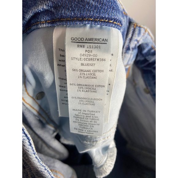 Good American Good Curve Straight Leg Distressed Jeans-sz 26 - Picture 9 of 11